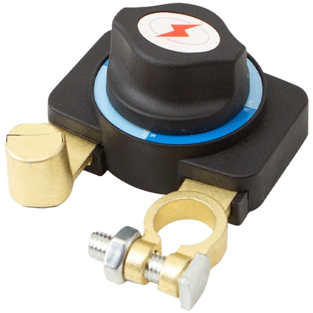 

Black Car Battery Switch Pure Copper Contact Hand-twist Design Adjustable Clamps Prevents Battery Drain For Long-term Storage