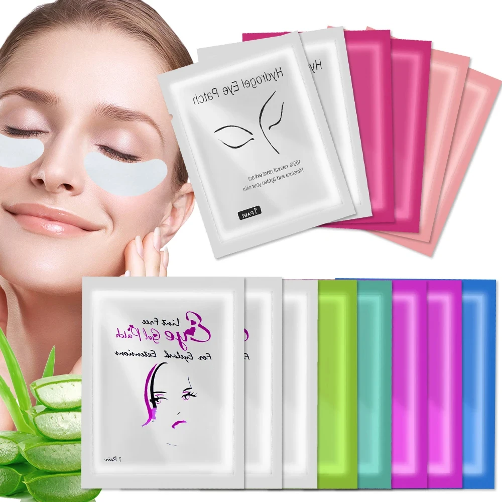 100/200 pares de parches de hidrogel para pestañas para extensión de pestañas, maquillaje debajo del Gel, parches para ojos, almohadillas, parche de extensión de pestañas