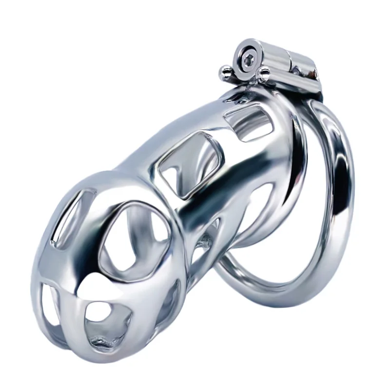 SHAZ Male Chastity Cage Continuously Designed Stainless Steel Cock Protection Male Masturbation SM Game Toy 6