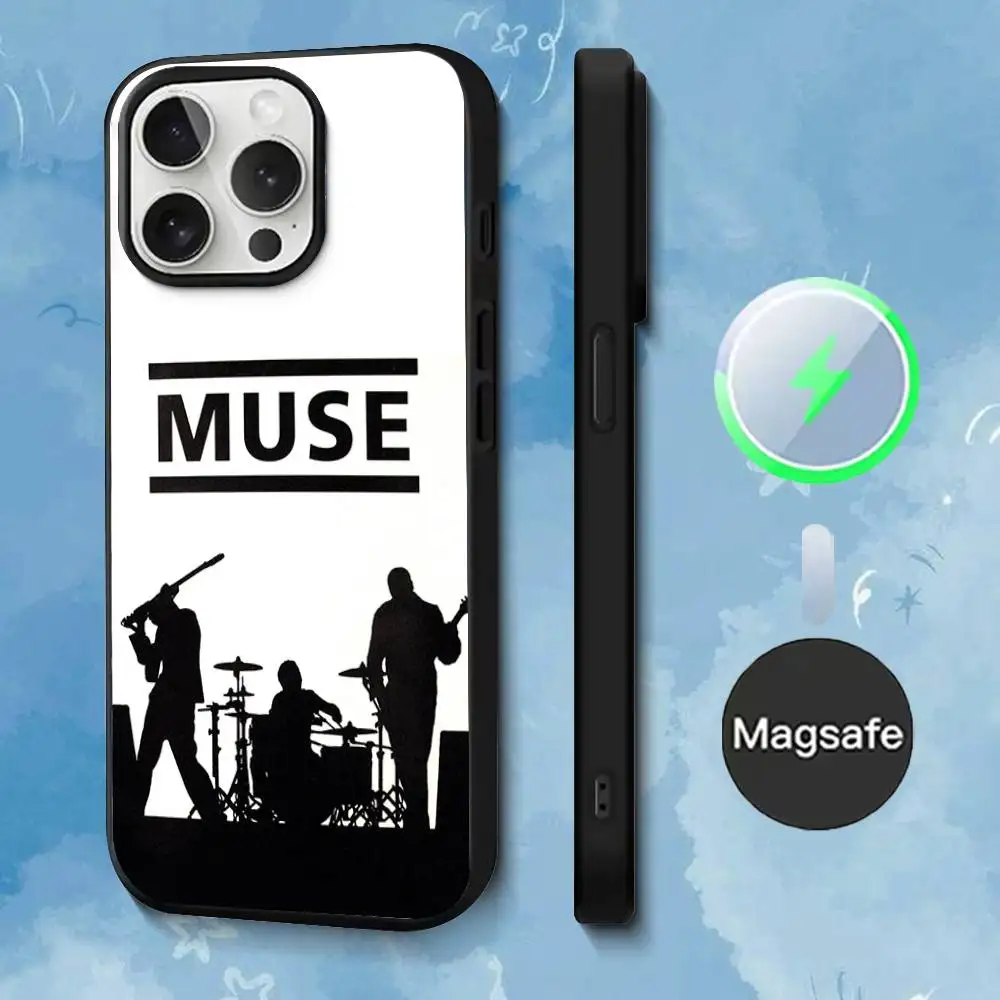 Чехол для телефона M-Muse Band Album для iPhone 17,16,15,14,13,12,11,Pro,Max,Plus,Mini,SE4,E с магнитной беспроводной зарядкой Magsafe