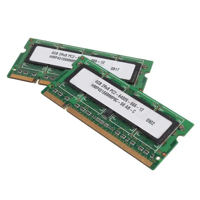 A41Z-2PCS DDR2 4GB Laptop Ram 800Mhz PC2 6400 SODIMM 2RX8 200 Pins For AMD Laptop Memory