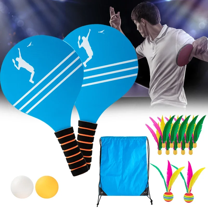 novo-conjunto-de-jogo-de-paddle-ball-de-verao-kit-de-raquetes-de-tenis-de-praia-e-badminton-esporte-portatil-para-parque-praia-e-espacos-abertos
