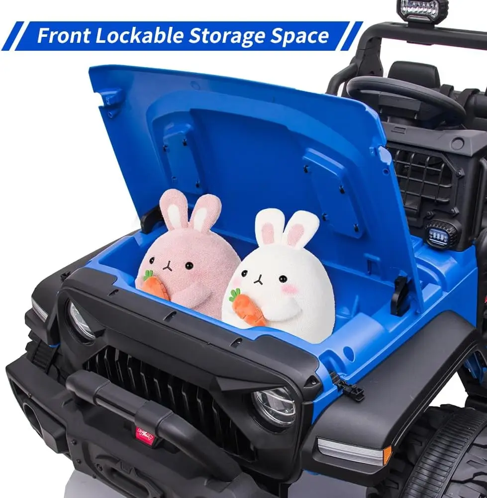 سيارة ركوب للأطفال بمقعدين 24 فولت مع جهاز تحكم عن بعد، مقعد 20 بوصة 15.5 بوصة عجلات شاحنة مركبة كهربية لمدة 3 سنوات فما فوق - 2 توصيل العبوات #5