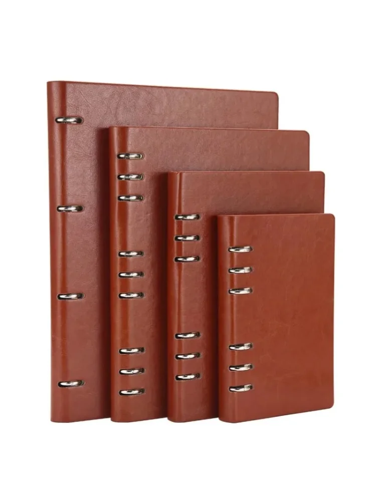 A4 A5 A6 B5 Hohlbinder-Notizbuch, Abnehmbares Notizbuch, Leder-Notizblock, Notizbuch mit Ringbindung, Schreibwaren