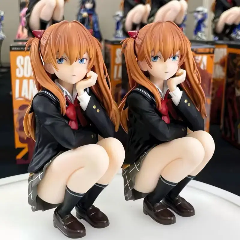 Anime NEON GENESIS EVANGELION EVA Asuka Langley Soryu cute Figure College Style Model Pc Case Decoration Toys Gift