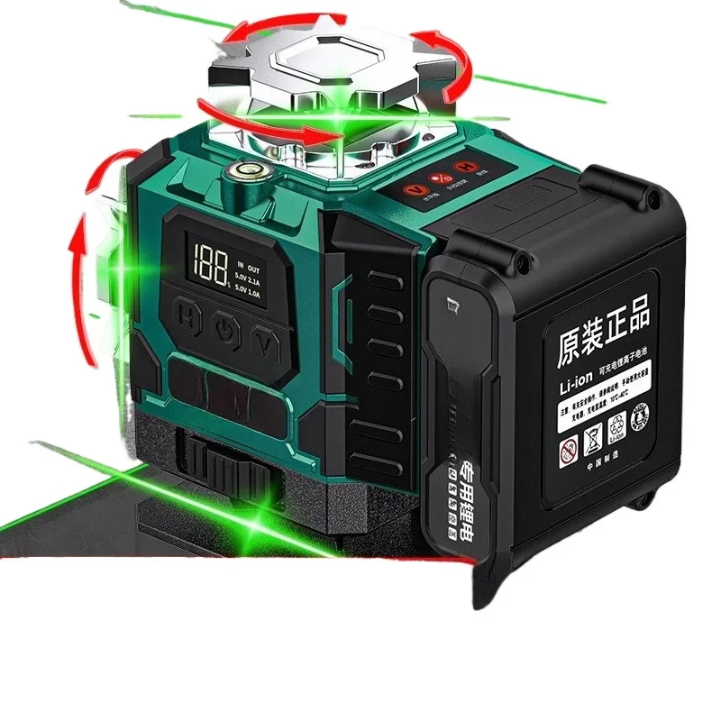 

Laser Level Green 12-wire New Strong Light High Precision Laser Infrared Wall Attachment Instrument 2025 New