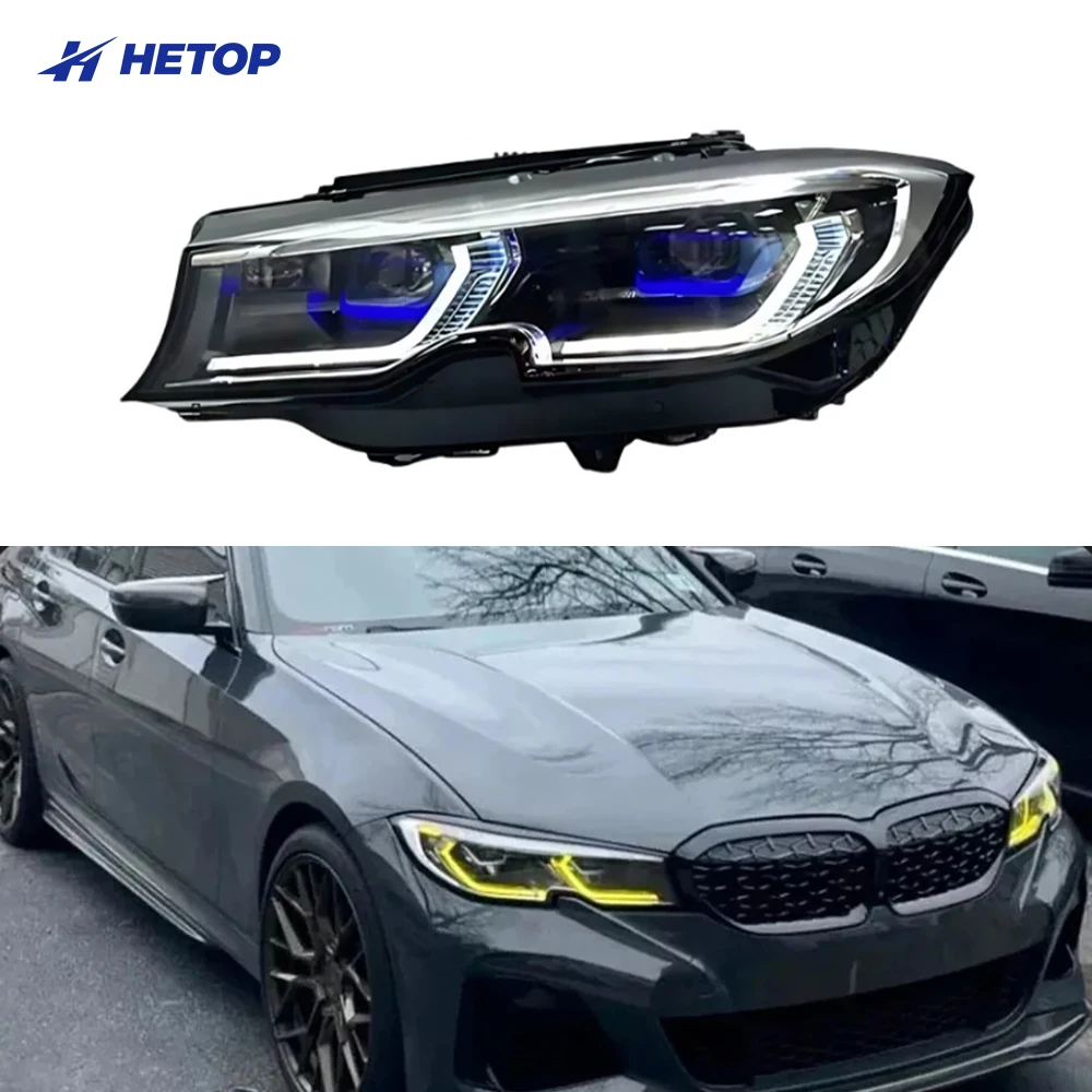 

Фары HETOP G20 Pre-LCI для BMW 3 серии M3 2019-2023 G28 G80, двухцветные (желтый и белый) с переключением режимов, для моделей 320i, 325i, 330i
