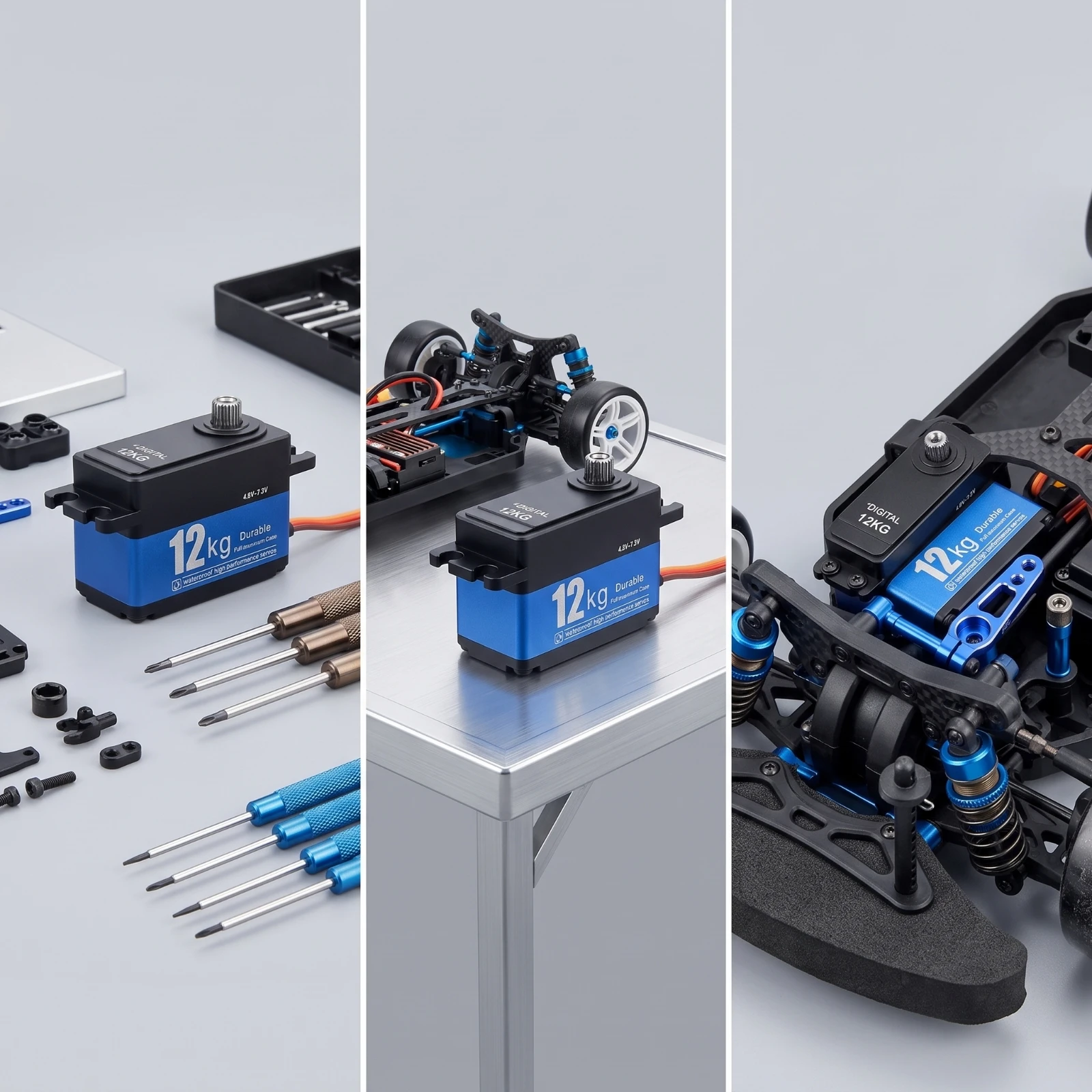 Digital Servo with Metal Gears High-Rotational Force Electronics for Drift Cars