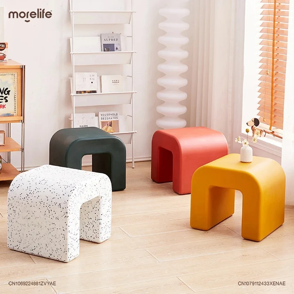 Plastic Minimalist Modern Living Room Shoe Changing Stool Small Stools Chairs Coffee Tables Side Table Bench Muebles Furniture