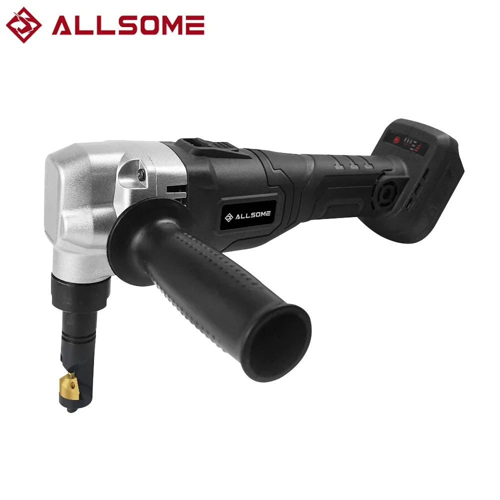 Allsome Pt018 Lítio-íon sem Fio Nibbler Folha de Metal Nibbler sem Escova Tesoura de Perfuração Elétrica para Makita 18v Bateria