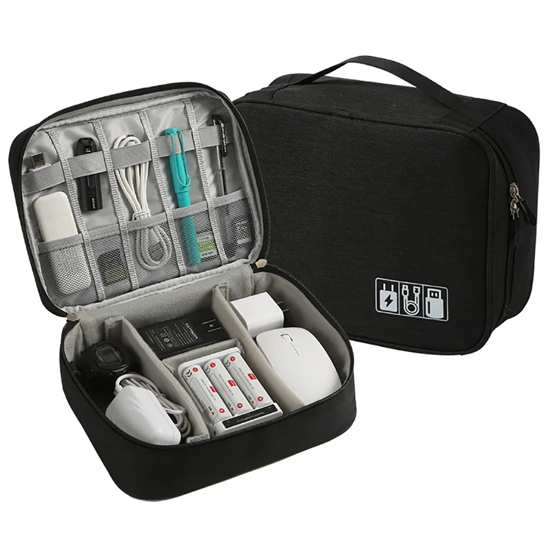 New Travel Electronic Digital Storage Bag, Multifunctional High-capacity Earphones, Data Cable Protective Case, Dust Bag-ll