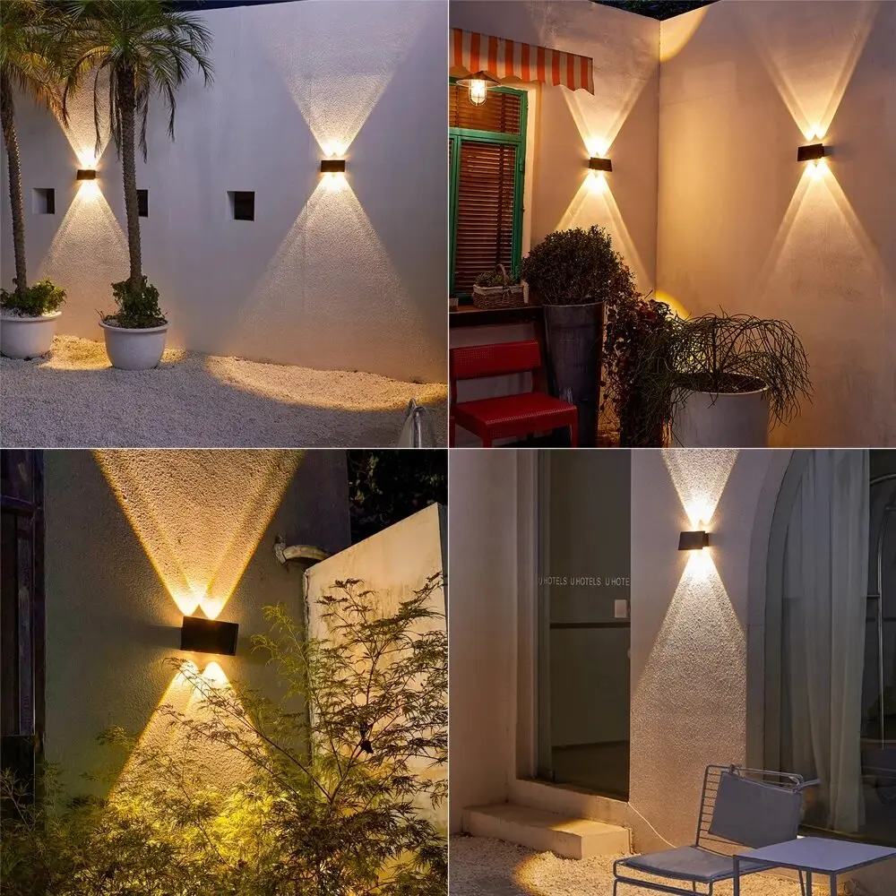 Solar Outdoor Light Waterproof Up Down Luminous Garden Light Outdoor Solar Street Lights Decoration Sunlight Solar Wall Lamp LED