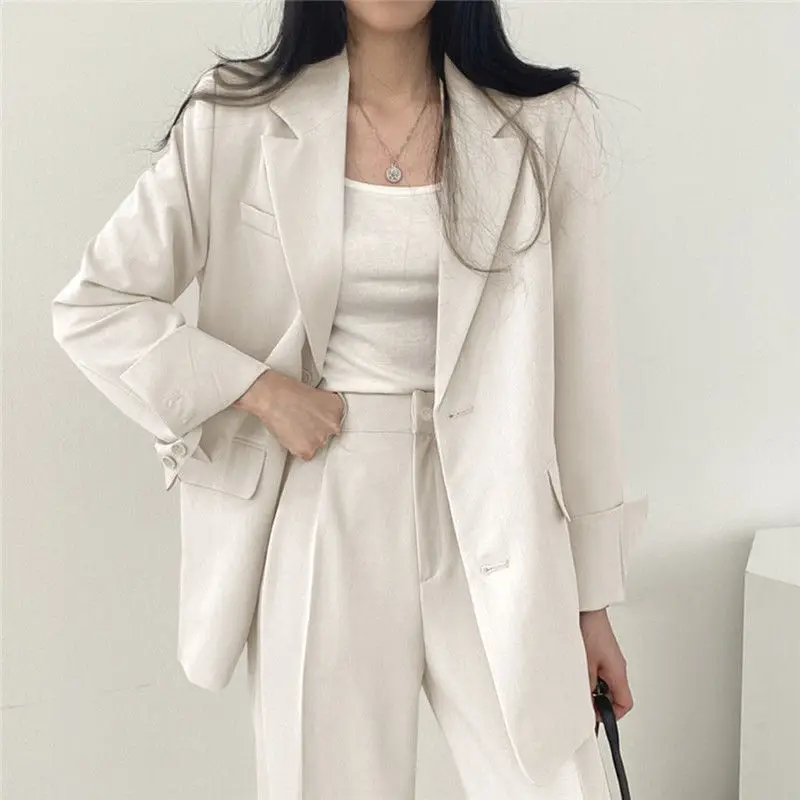 Luxury Suits Women Blazer Pants Two Piece Sets Chic High-end Office Ladies Suit Long Sleeve Jacket Spring Autumn Clothing New