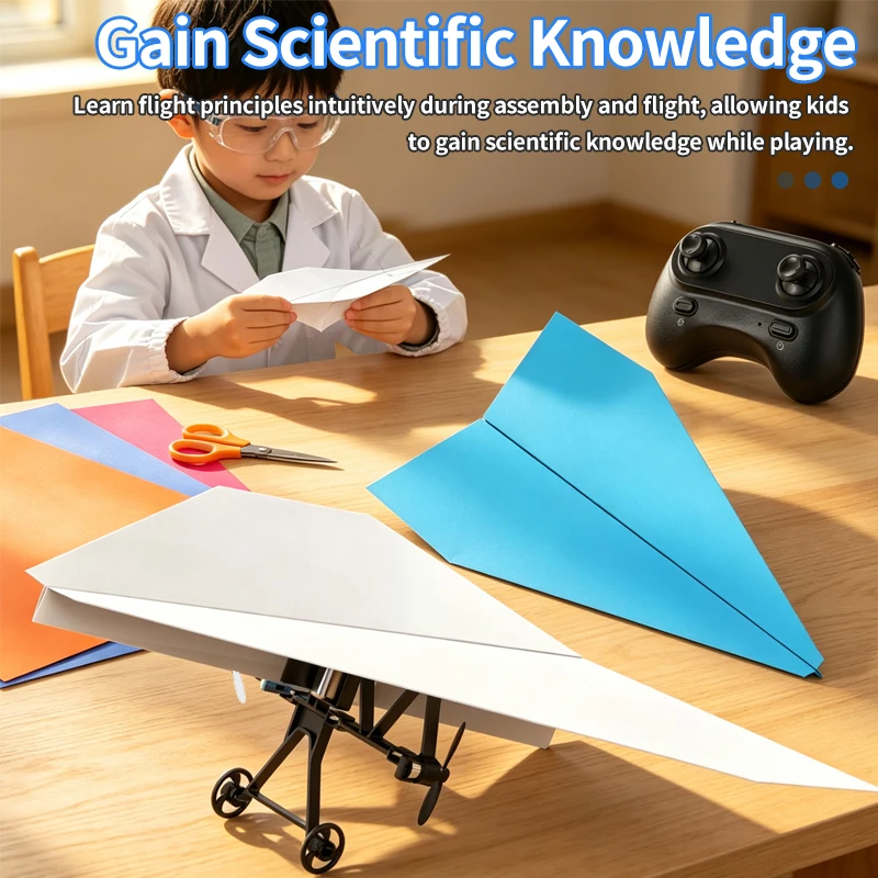 KY303 RC Paper Airplane Electric Power Kit Diy Airplane Foldable Long Range Stable Flight Toy Outdoor Park Drone Helicopter gift