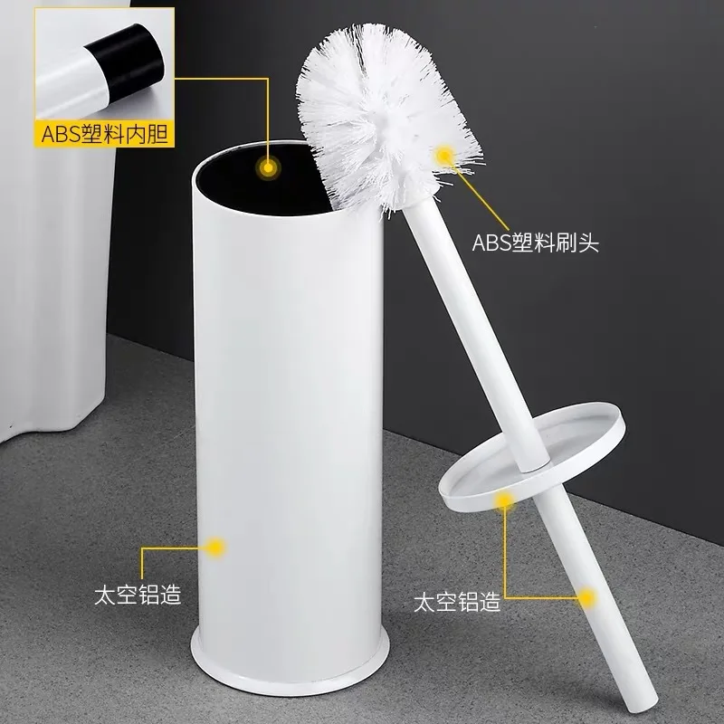 Hot Luxury Gold Black Aluminum Toilet Brush Holder Set Bathroom Cleaning Brush Household Floor Cleaning Bathroom Accessories