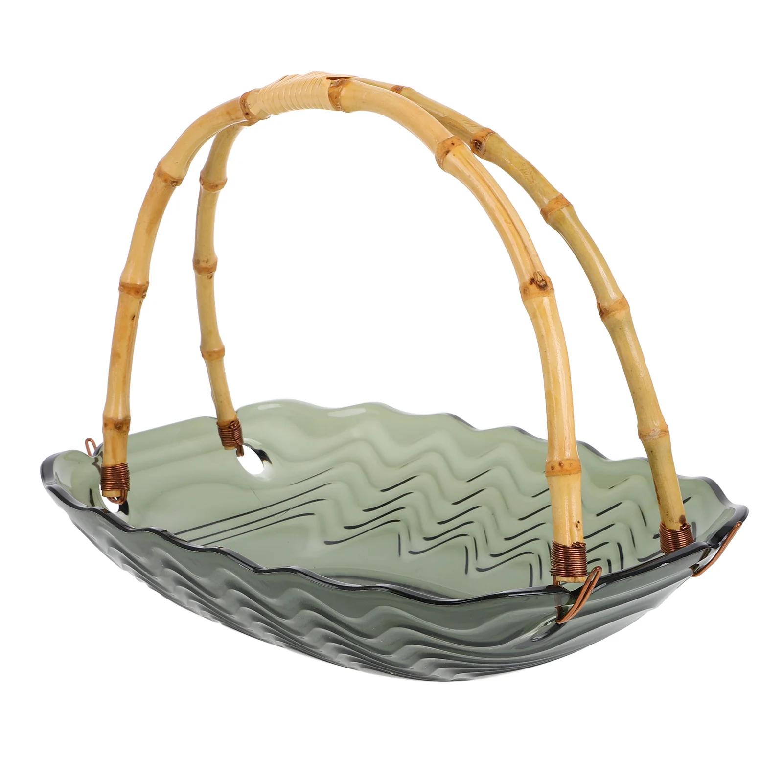 

Large Capacity Fruit Plate Handle Decorative Reusable Candy Dish Kitchen Counter Living Room Snack Plate Desktop Candy Storage