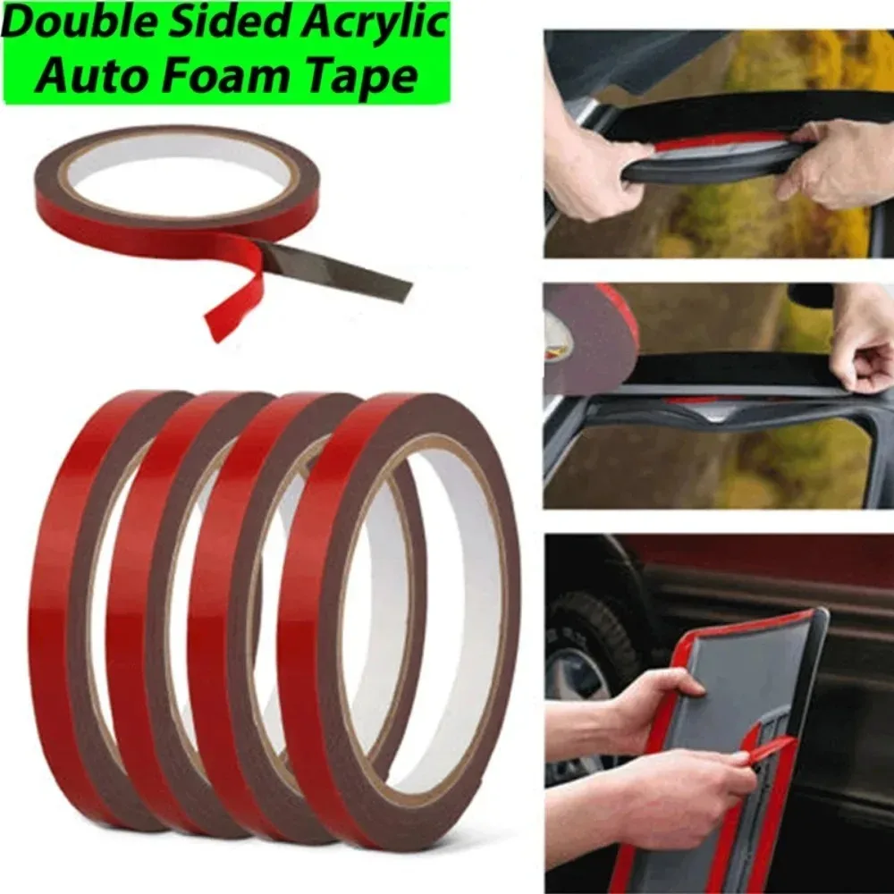 Strong Double Sided Tape Waterproof High Temperature Acrylic Foam Adhesive Two Sides Sticky for Car Home Indoor Outdoor Decor