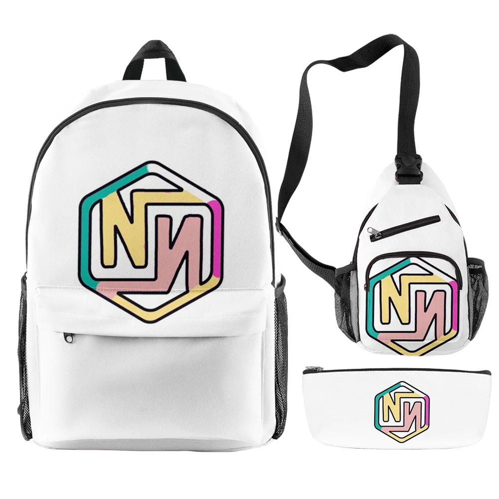 Trendy Popular Funny Norris Nuts Musician 3D Print 3pcs/Set pupil School Bags Travel Laptop Backpack Chest Bag Pencil Case