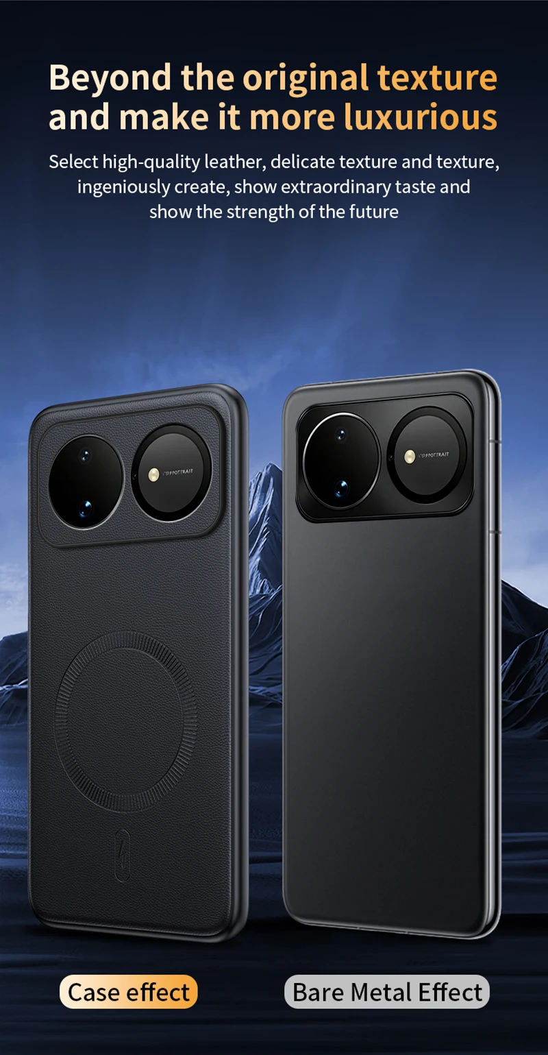 Für Huawei Nova 16: Magnetische Schutzhülle aus Leder, Anti-Fingerabdruck, rutschfest, aus PC+TPU. – Detail 10