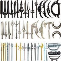 Medieval Solider Figures Castle Knights Weapons Sword Shields Accessories Trident Axes Bows Pickaxes Building Block Toys Gifts