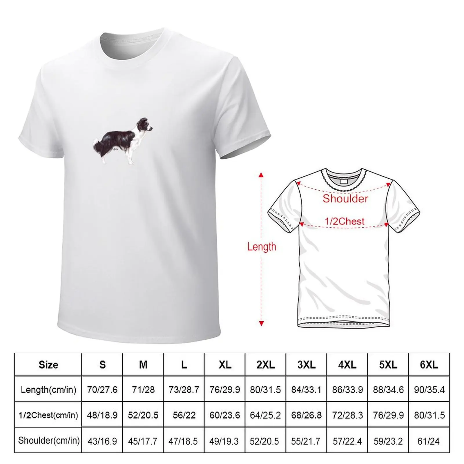 Border Collie Dog Breed Show Stack Stand T-Shirt Blouse tees mens vintage t shirts