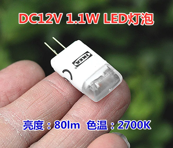 DC12V LED Bulb 1.1W LED Lamp Beads G4 Interface Energy Saving Lamp Crystal Light Bulb Imported brand