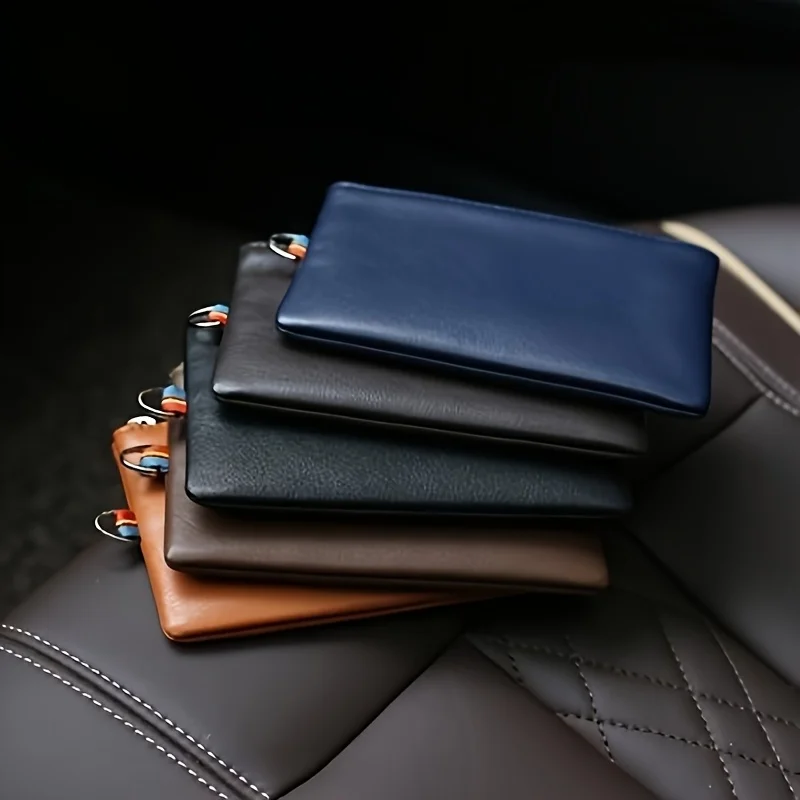 Ultradünne Mini-Geldbörse aus weichem Leder mit Reißverschluss, kompakter Kartenhalter, ideales Geschenk für Freunde, einfache, stilvolle, kompakte Geldbörse