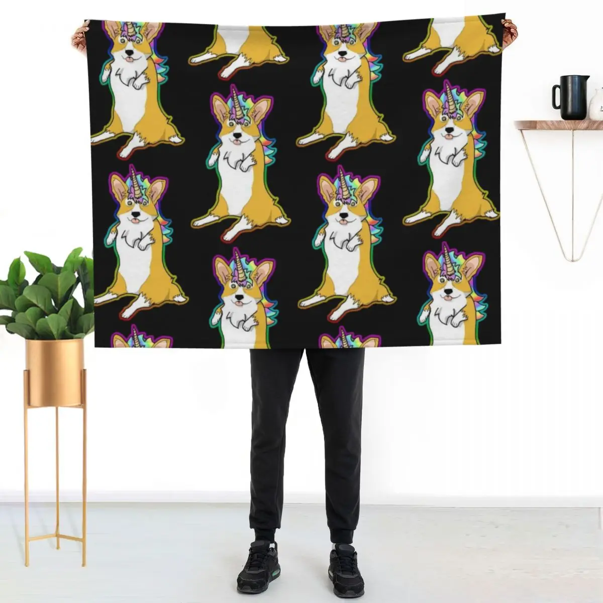 

I am the Corgicorn Throw Blanket Fade Resistant Durable Throw Blanket