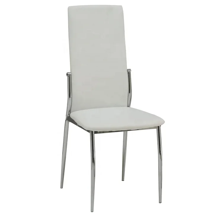 For Modern Design Dining Room Furniture White Pu Leather Dining Room Restaurant Chairs