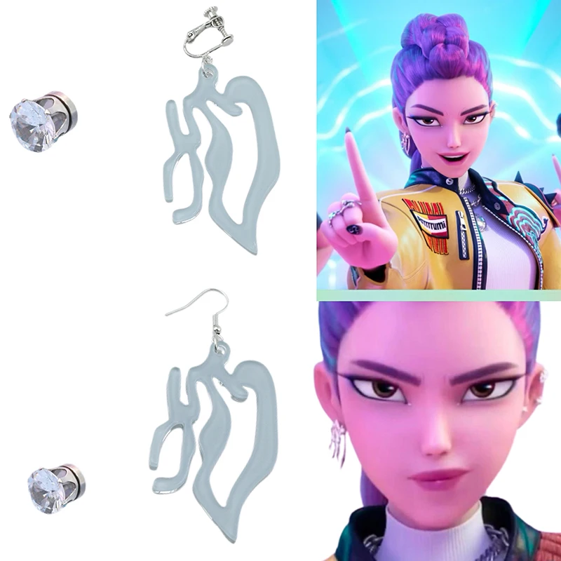 

Anime Hunters Rumi Zoey Cosplay Ear Clips Earrings Women Ear Holes Girl Groups Halloween Carnival Party Cosplay Props Accessorie