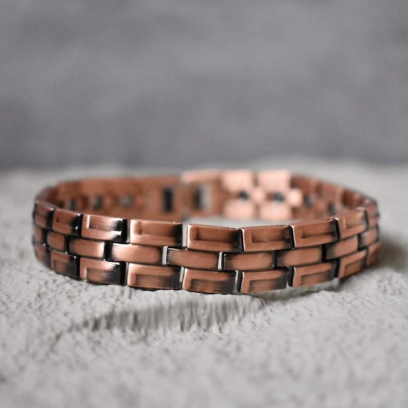 

Оптовый медный магнитный браслет для мужчин, регулируемый, для терапии артрита, биоэнергетический, для нормализации давления, оздоровительное украшение
