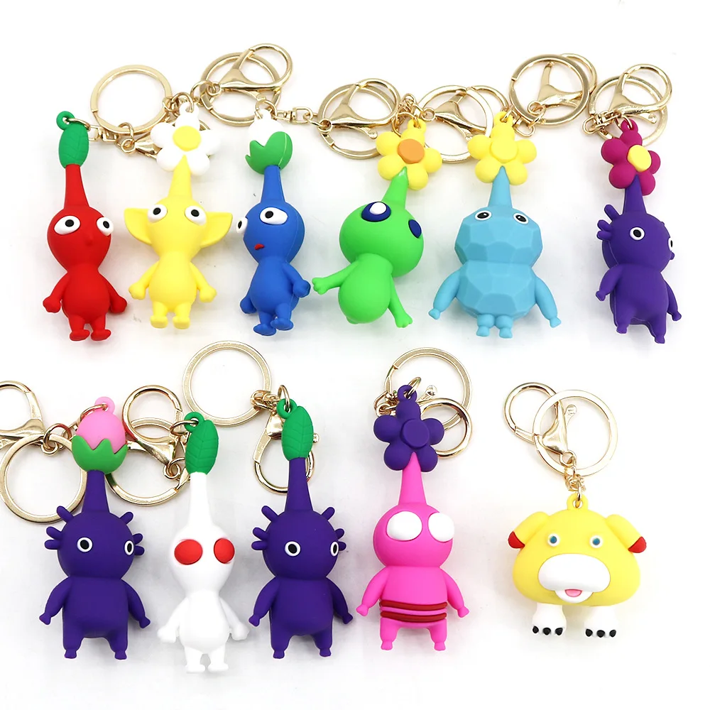 1 pièce Figurine de jeu PIKMIN en PVC, porte-clés, modèle de collection mignon de dessin animé, jouet pour fans, cadeaux d'anniversaire