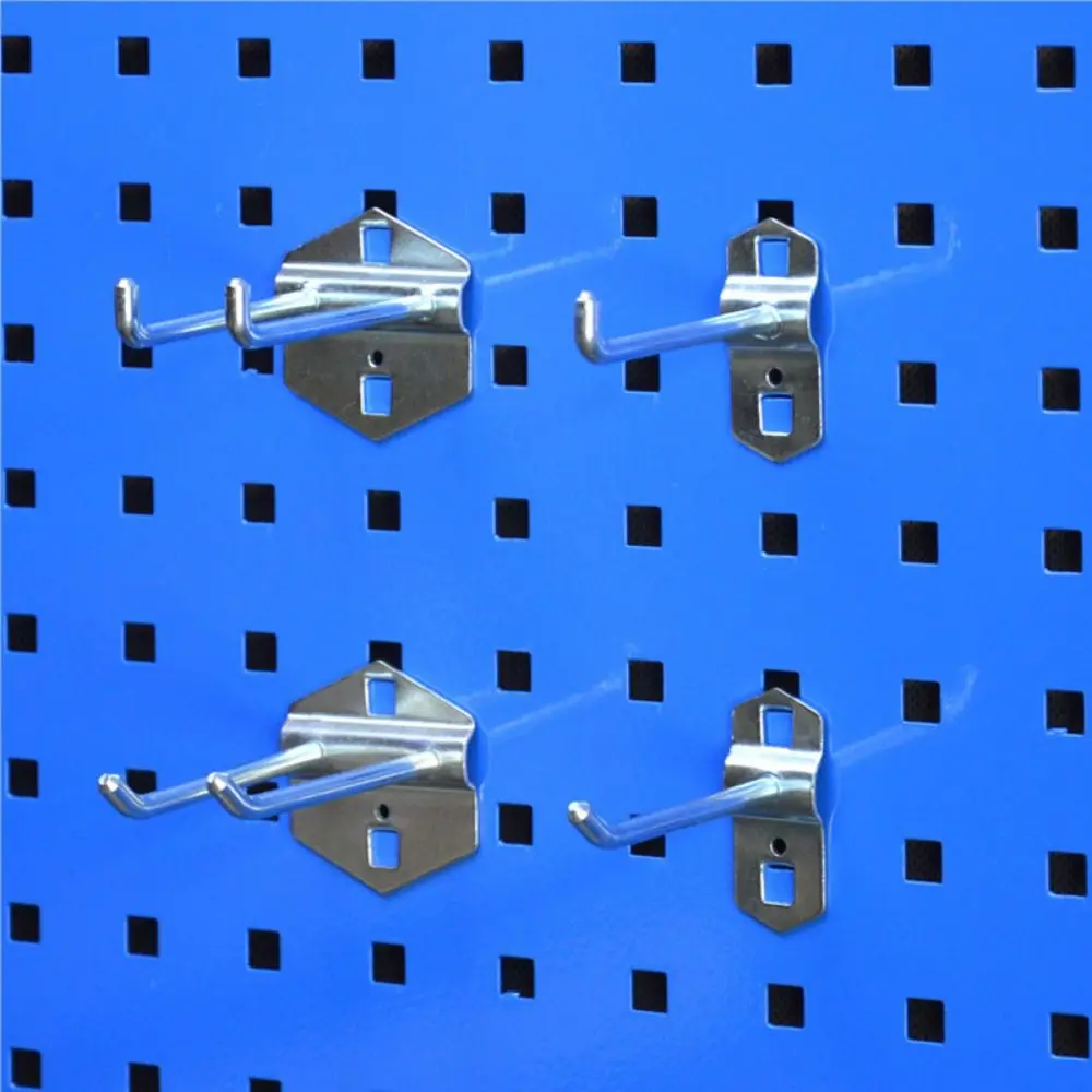 Hole Board Hook Steel Oblique Hanger Shop Good Shelf Hardware Tool Hammer/Pliers Wall Mount Storage Rack Garage Pegboard Hook