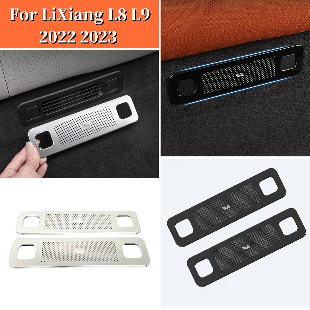 

Stainless Steel Sticker Accessories Car Third Row Air Outlet Mask Decoration Panel Cover Trim fit For Li LiXiang L8 L9 2022 2023