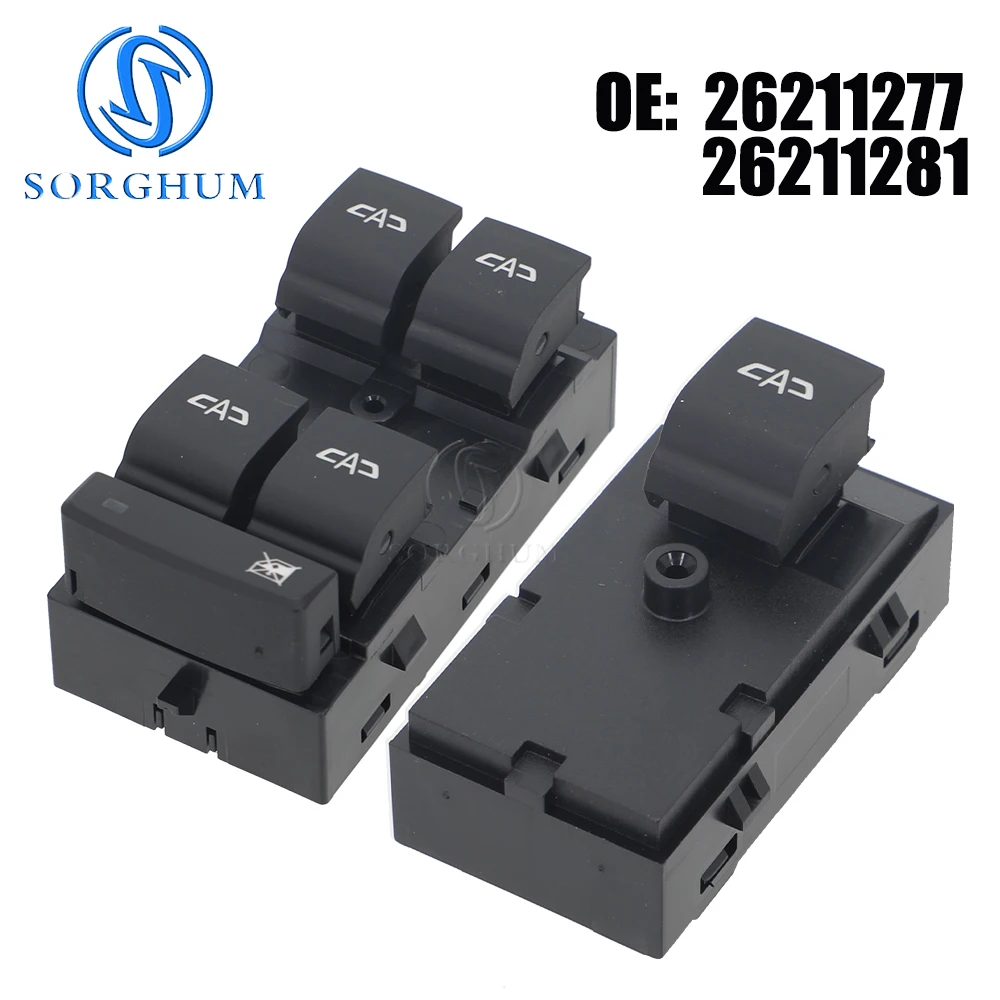 SORGHUM-interruptor principal de ventanilla eléctrica, regulador de botón de Control de litro para Chevrolet Trax Buick Encore después de 2020- 26211277 26211281