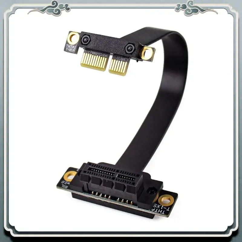 

PCI-E 1X Extender Adapter PCI-Express 3.0 1X Male To Female Riser Cable PCIE 1X Extension Cable 90 Degree 15Cm