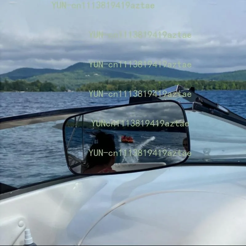 Clamp‑On Boat Rear View Mirrors, Large View Water Ski Surfing Water Sport Boat Mirrors