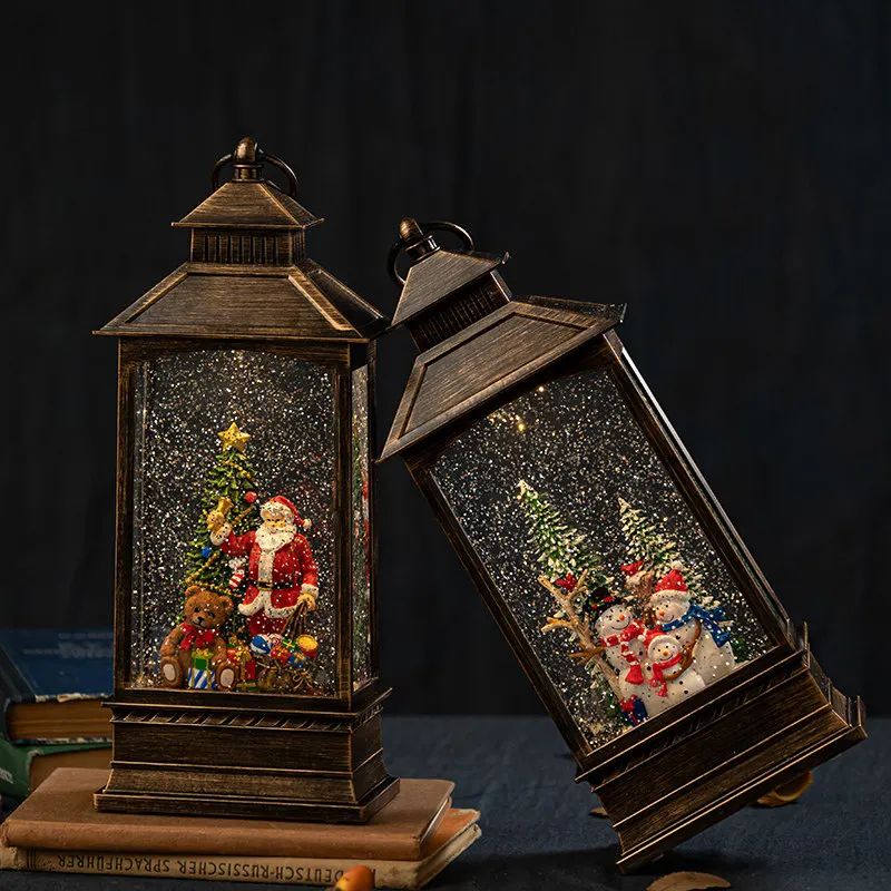 Christmas Gala Light Snowman Music Box with Sound, High-end Cross-border Gift for Kids Birthday Christmas Decoration