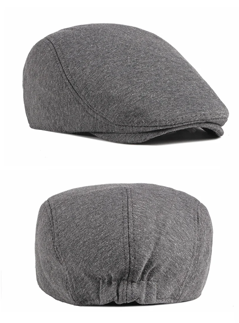 Neue Frühjahr Baskenmütze Hut Männer Frauen Einfarbig Gestrickt Visier Golf Kappe Casual Fischgrät Zeitungsjunge Mütze Erreichte Entenschnabel Hut 12 farben – Detail 9