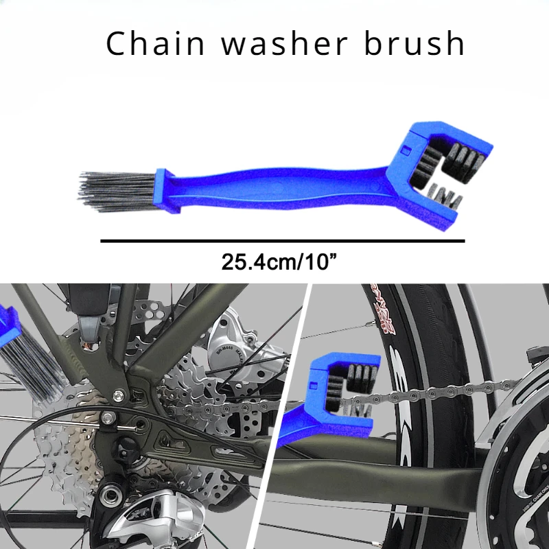 Bicycle Chain Cleaner Outdoor Cycling Brush Wash Tool Set Portable  Motorbikes Mountain Road Bike Scrubber Brushes Cleaning Set