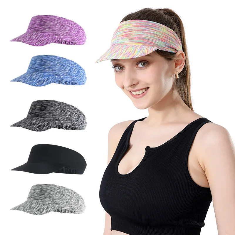 Outdoor running, sun protection, widened long brim sweat guide strip, quick drying, portable sun hat for women