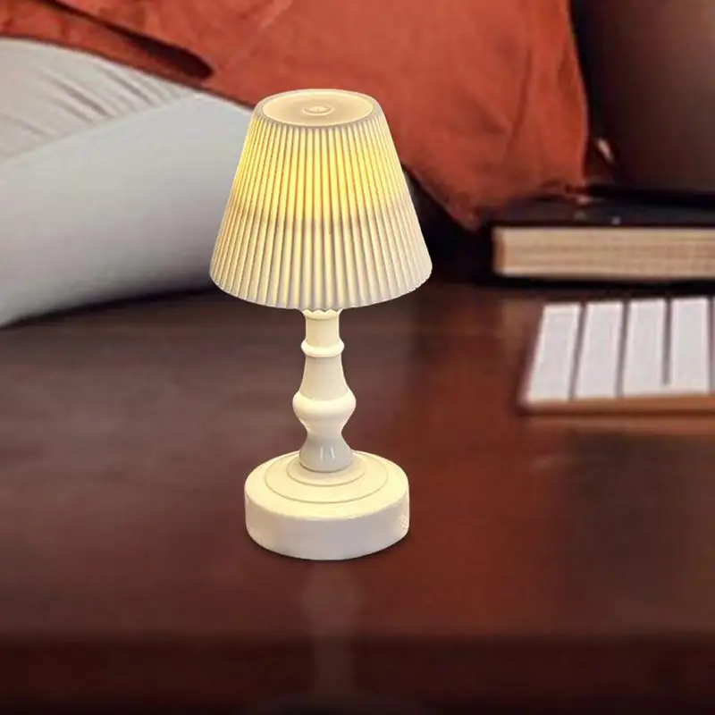 Lampu meja Vintage, lampu meja unik lampu kamar tidur kreatif lampu tidur kristal portabel lampu malam untuk kamar tidur ruang tamu belajar