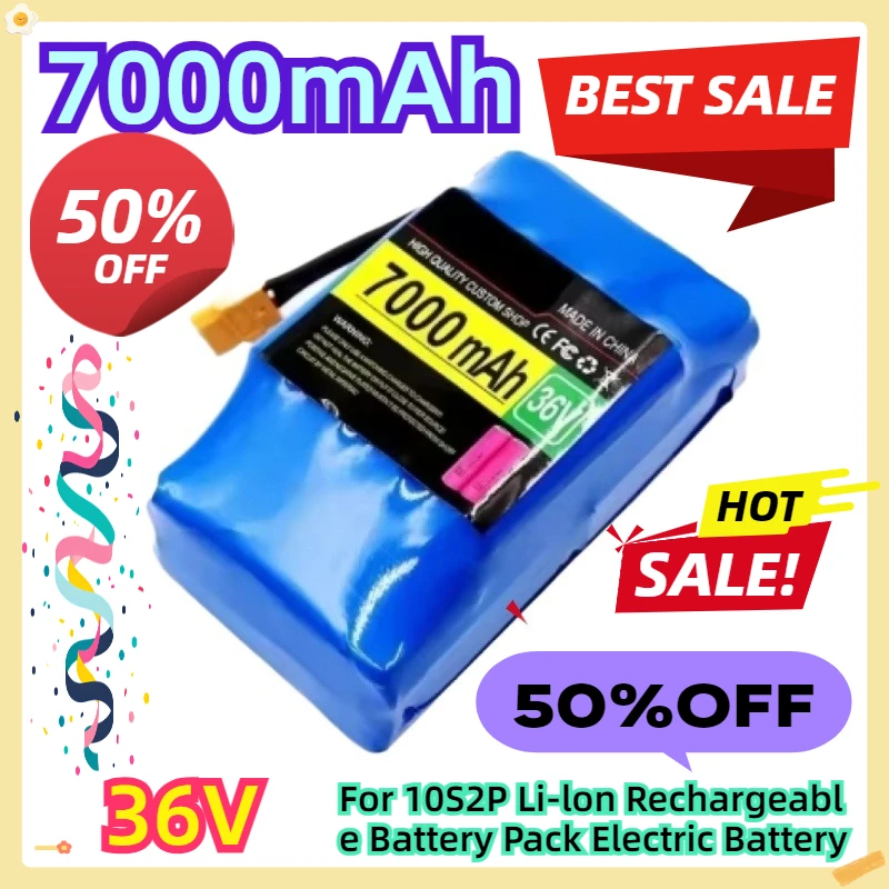 For 36V 7Ah 10S2P Li-lon Rechargeable Battery Pack Electric Battery