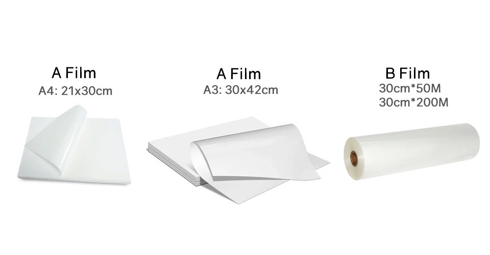 UV-DTF-Transferaufkleber AB-FILM-Set A4 20 Stück + B-FILM Geeignet für UV-Flachbettdrucker A3 20 A-FILM + 30X50CM B-FILM-Set – Detail 1