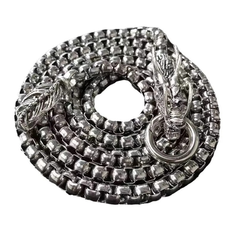 Pulsera de autodefensa de dragón para hombres y mujeres, látigo de protección de seguridad Personal, moda Hip Hop, acero inoxidable Universal, 1M