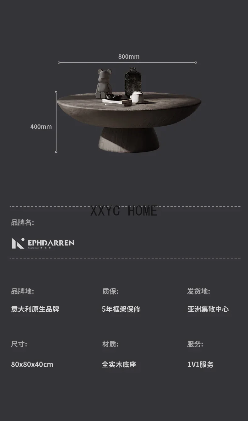 Tavolo Soggiorno Casa Piccolo appartamento Luce Lusso Moderno Semplice Designer Minimalista rotondo