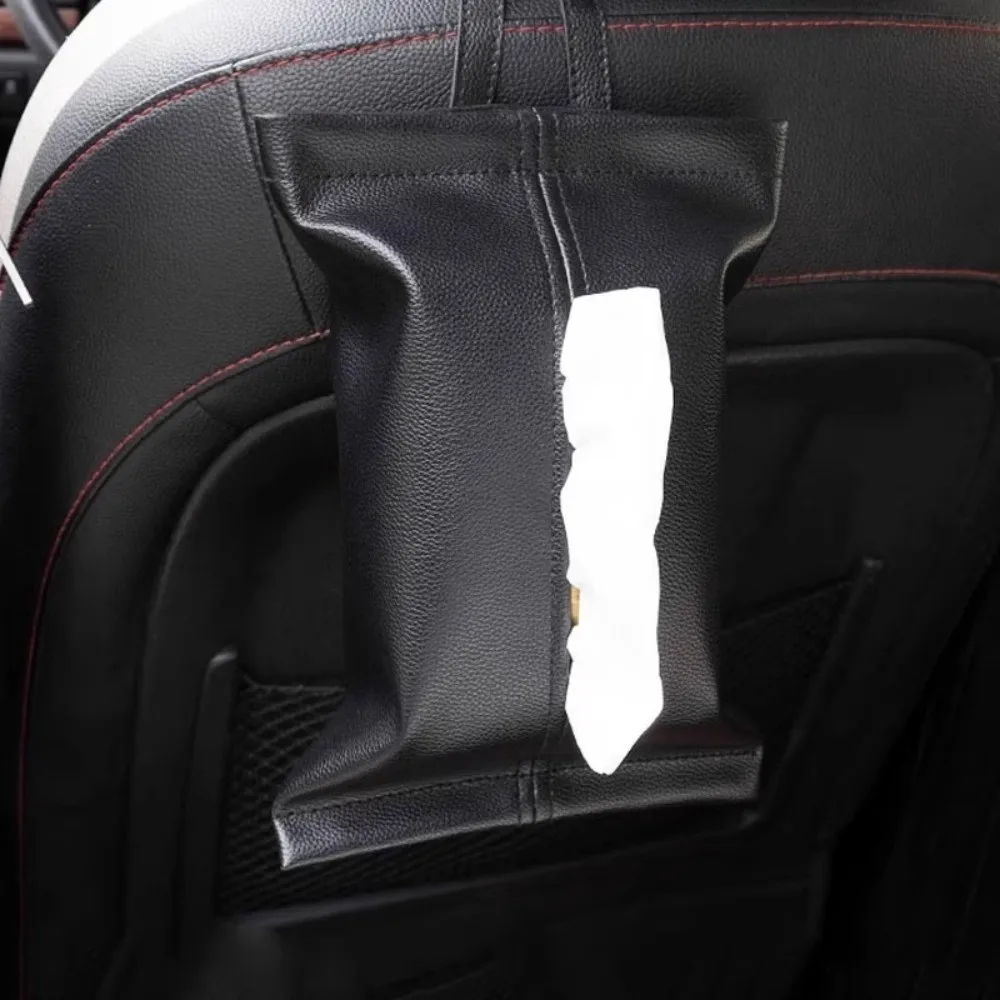 Mounted Design Face Towel Storage Bag Car Interior Wall-mounted Car Tissue Box Multi-Function Tissue Cover Car Seat Area