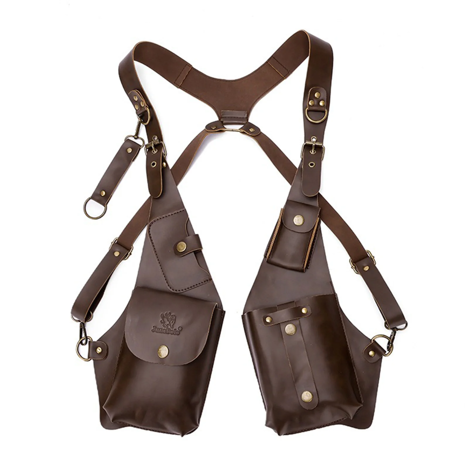 

New Style Punk Retro Shoulder Strap Crossbody Bag Multifunctional Outdoor Phone Bag Vest Bag Hunting Bag General for Men Women