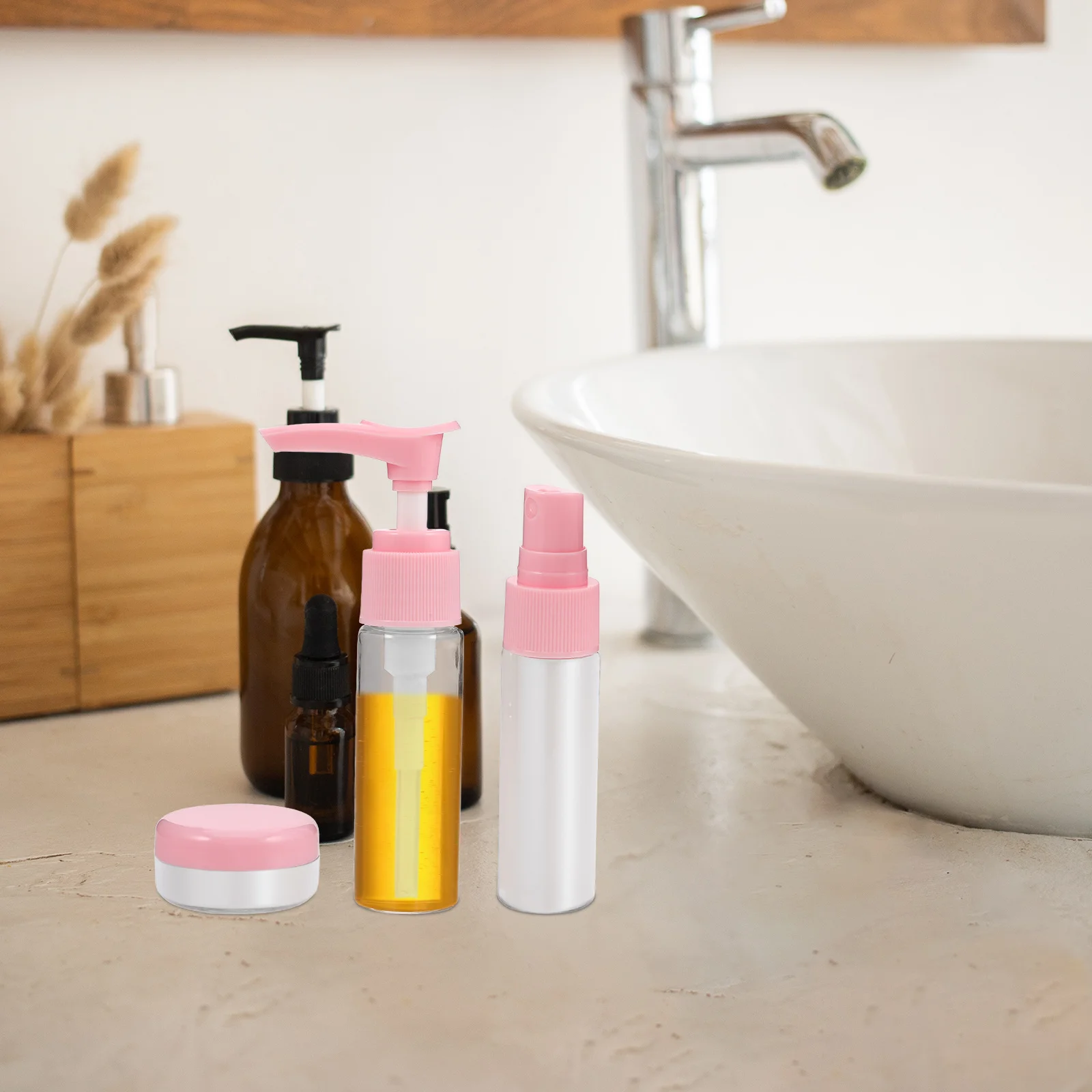 

1Set Travel Bottles Portable Mini Spray Refillable Containers for Face Mist Hair Perfume Moisturizer Lightweight