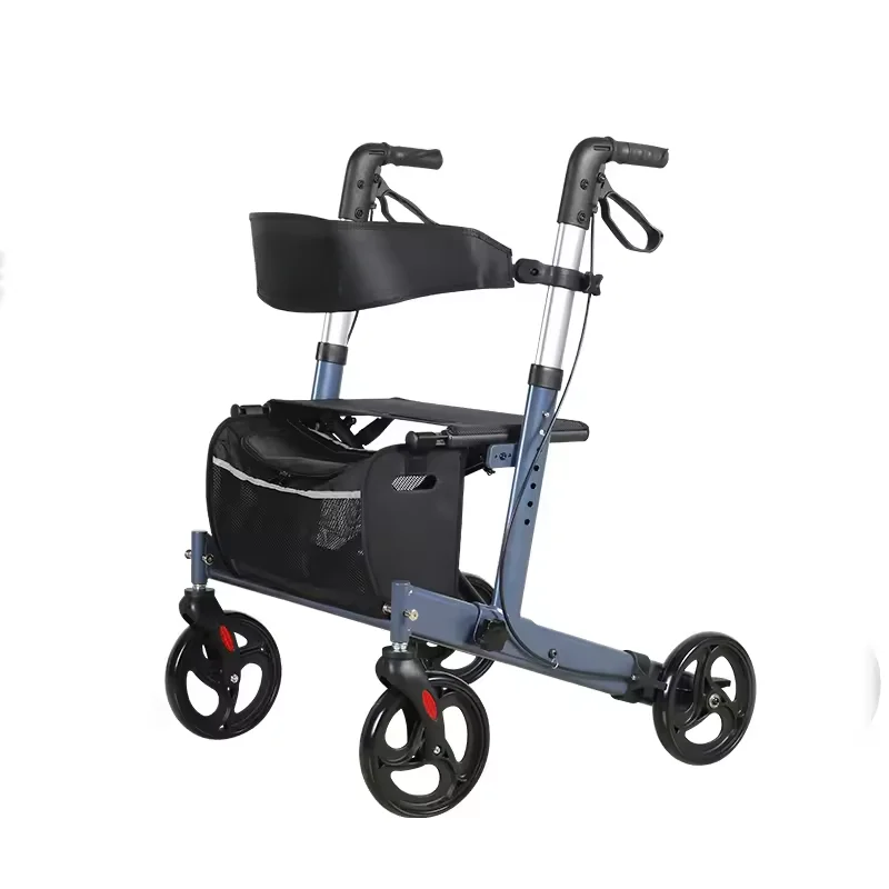 Low price wholesale high quality Steel Walking aids With Seat Aluminum Lightweight Rolling With Seat